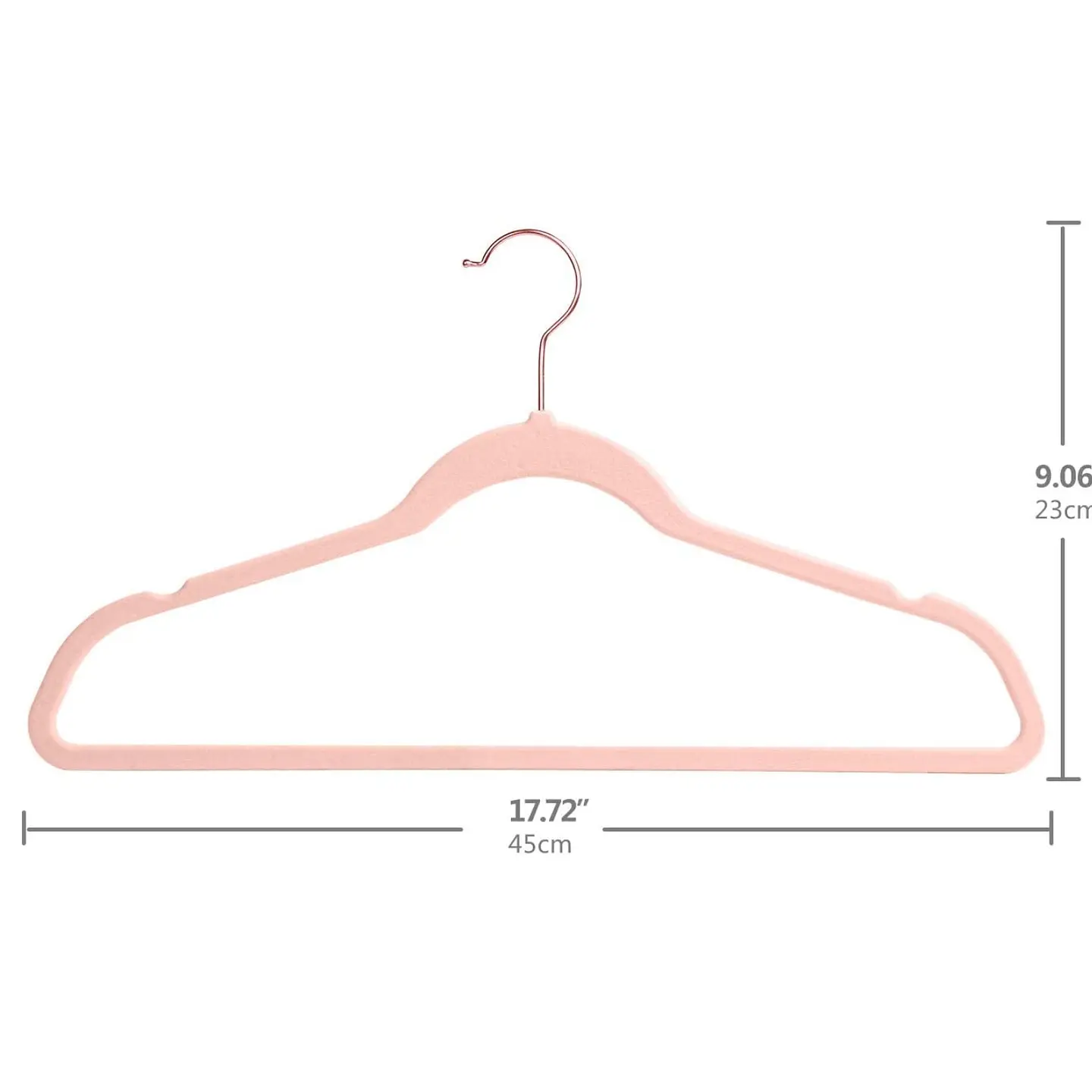 Pack 50 Colgadores Ganchos Ropa Antideslizante Flocado 6