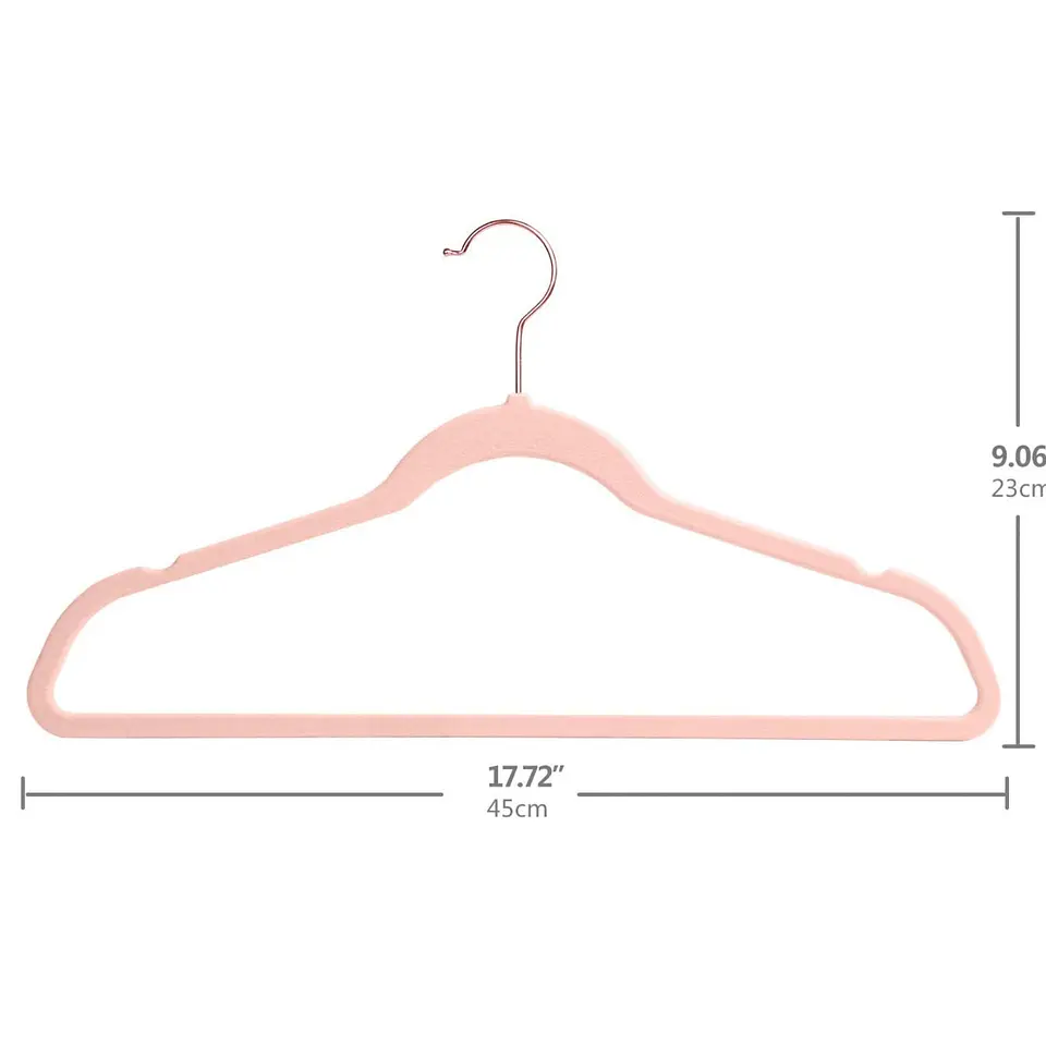 Pack 50 Colgadores Ganchos Ropa Antideslizante Flocado 6