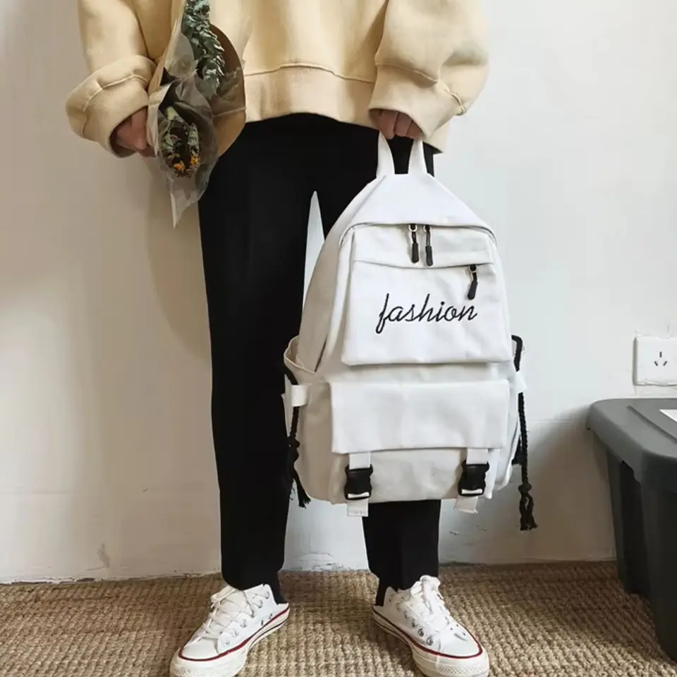 Bolso Mochila Coreana Casual Juvenil Diario Escolar 4