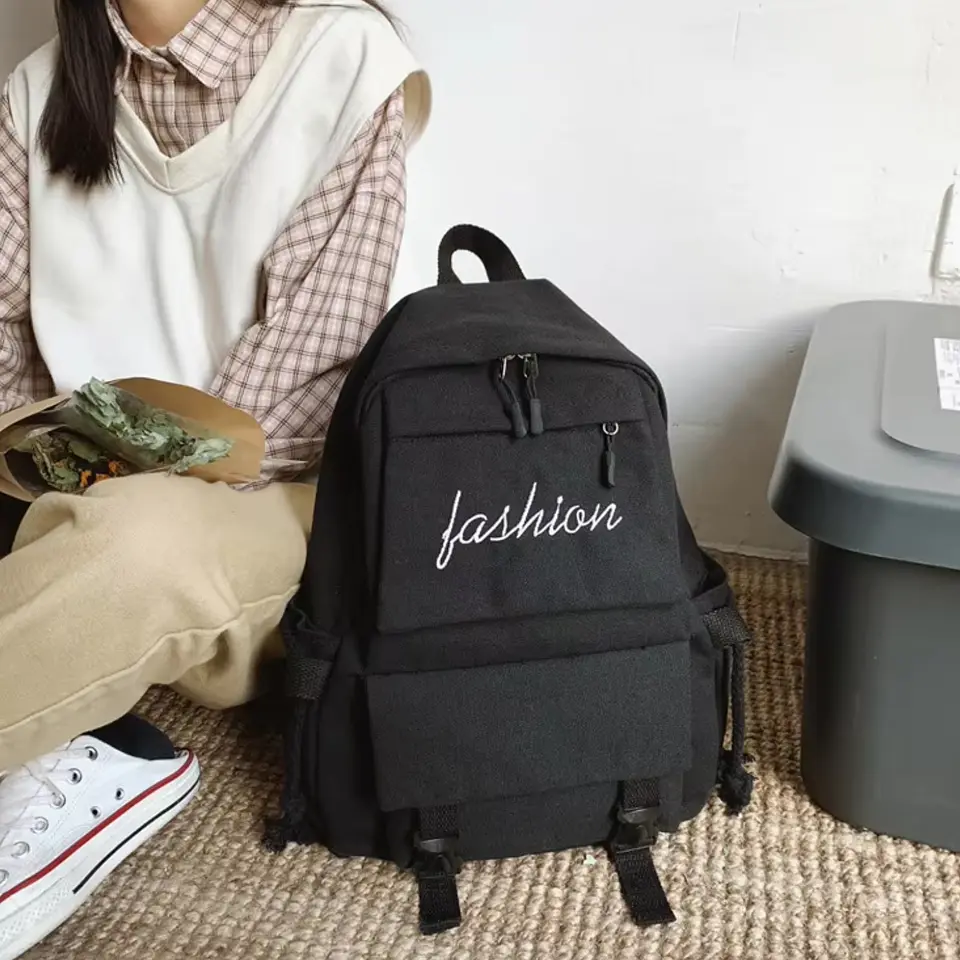 Bolso Mochila Coreana Casual Juvenil Diario Escolar 6