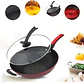 Sartén Wok De Cocina Con Tapa 32 CM Coccion Antiadherente - Miniatura 2