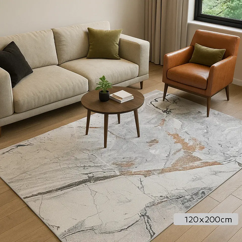 Alfombra 120x200cm Decorativa Living Estampada Terciopelo 2
