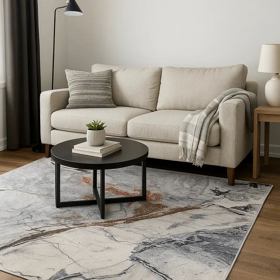 Alfombra 140x200cm Decorativa Living Estampada Terciopelo 2