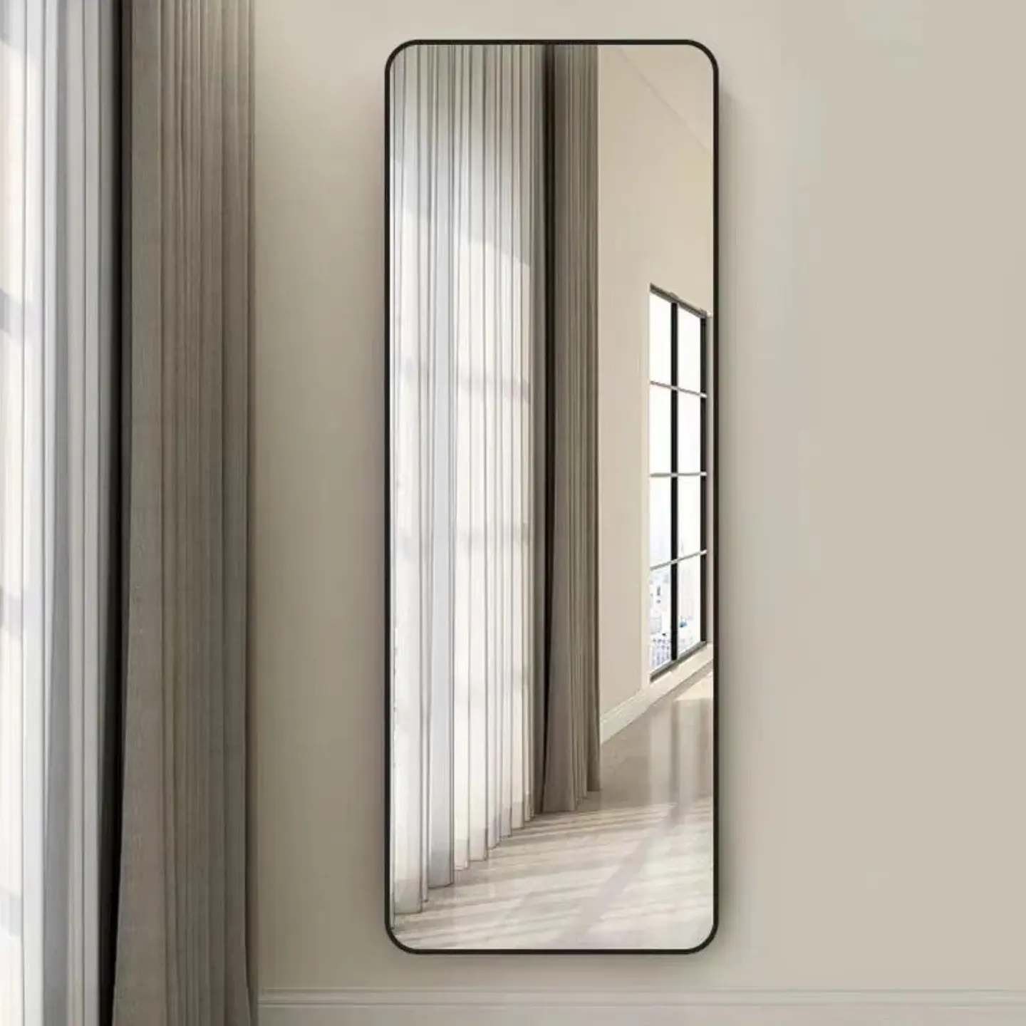 Espejo Rectangular De Cuerpo Entero 150x40cm Con Soporte 2