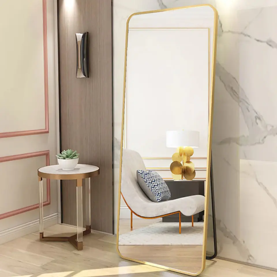 Espejo Rectangular De Cuerpo Entero 150x40cm Con Soporte 5