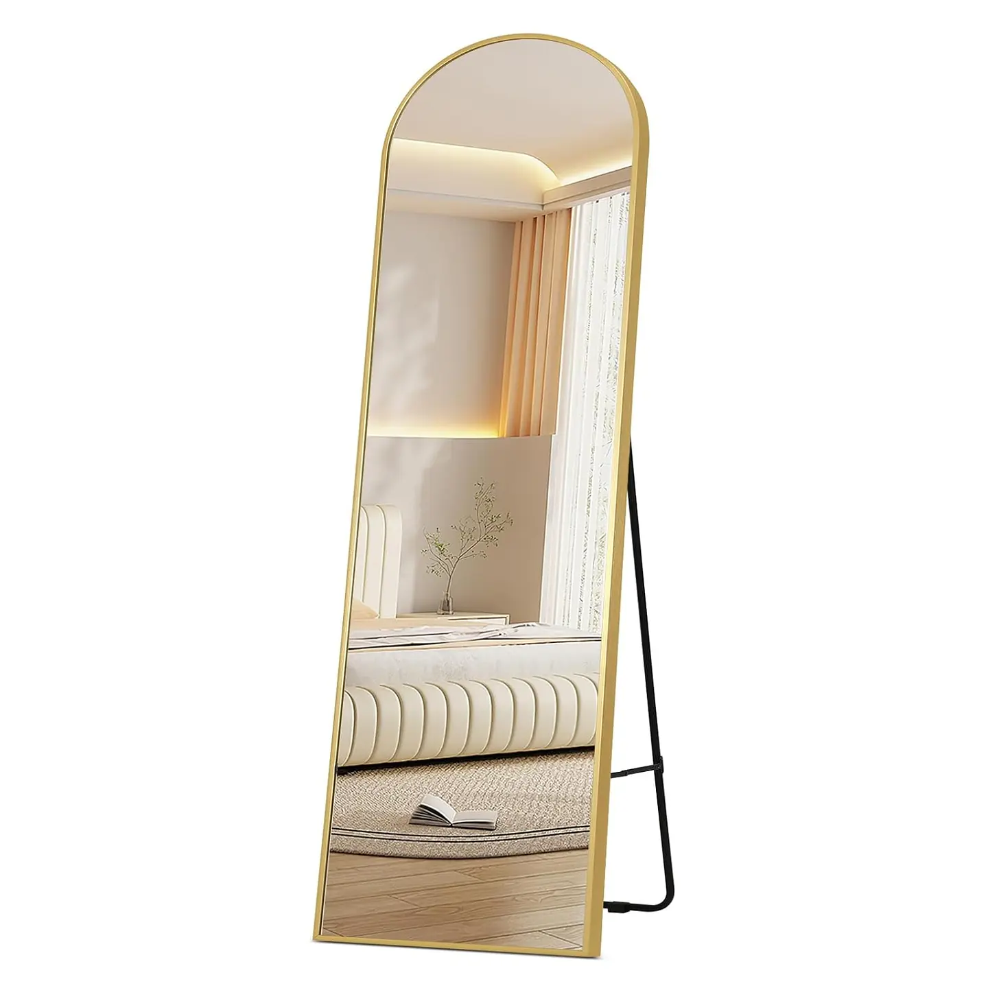 Espejo Ovalado Cuerpo Entero 150x40cm Con Base Plegable 1