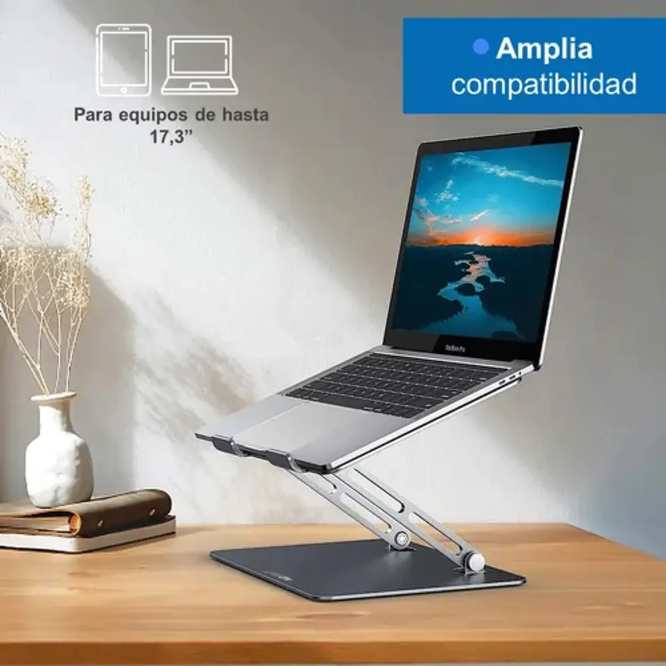 Soporte Base Elevador Notebook Computadora Portatil Plegable 2