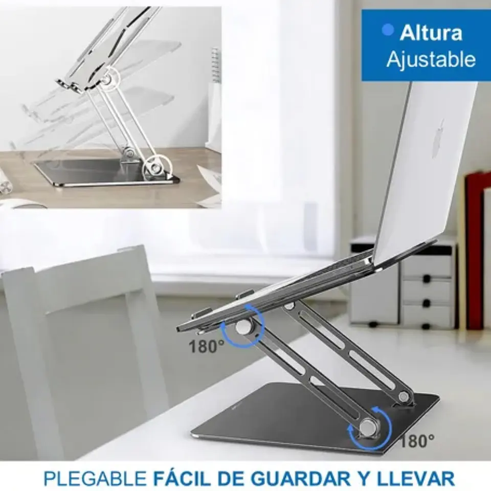 Soporte Base Elevador Notebook Computadora Portatil Plegable 4