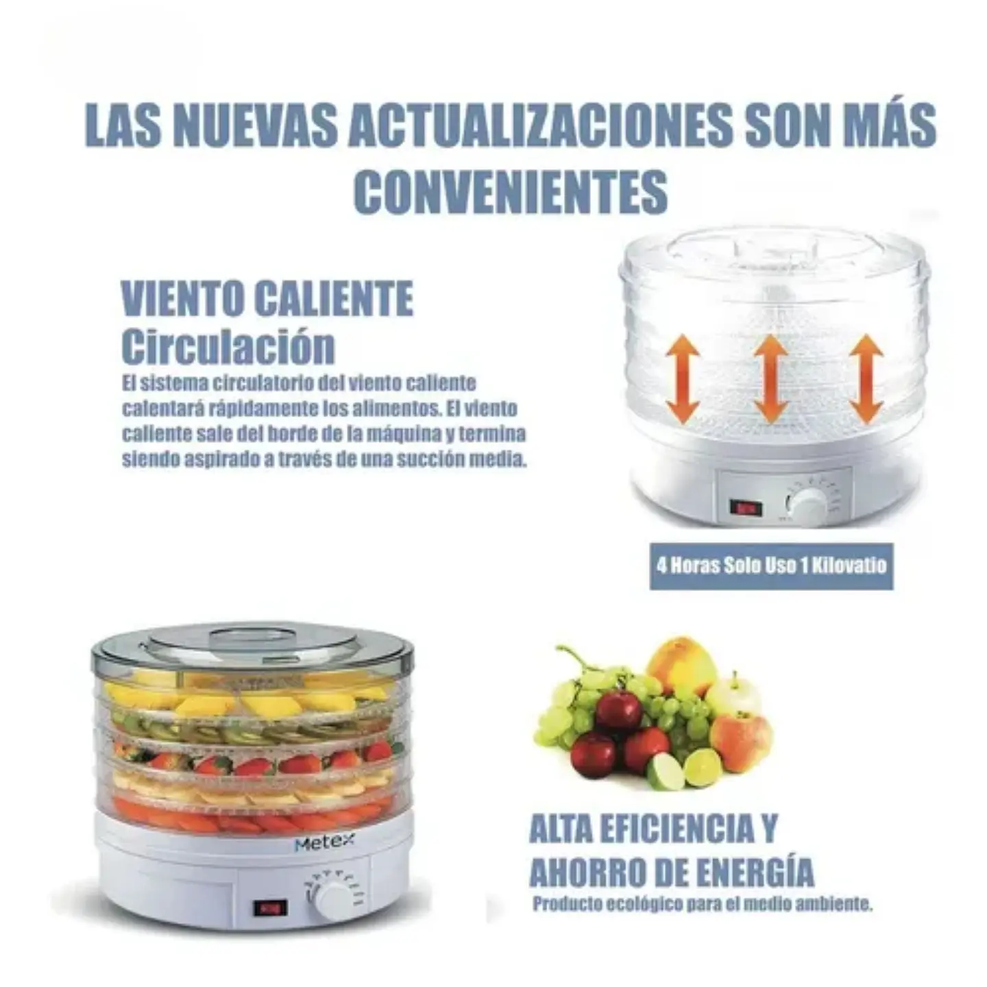 Deshidratador De Alimentos Frutas Verduras 220V Electrico 3