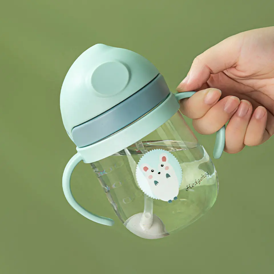 Vaso Antiderrame Con Asa Biberón Entrenador Para Bebes 250ml 8