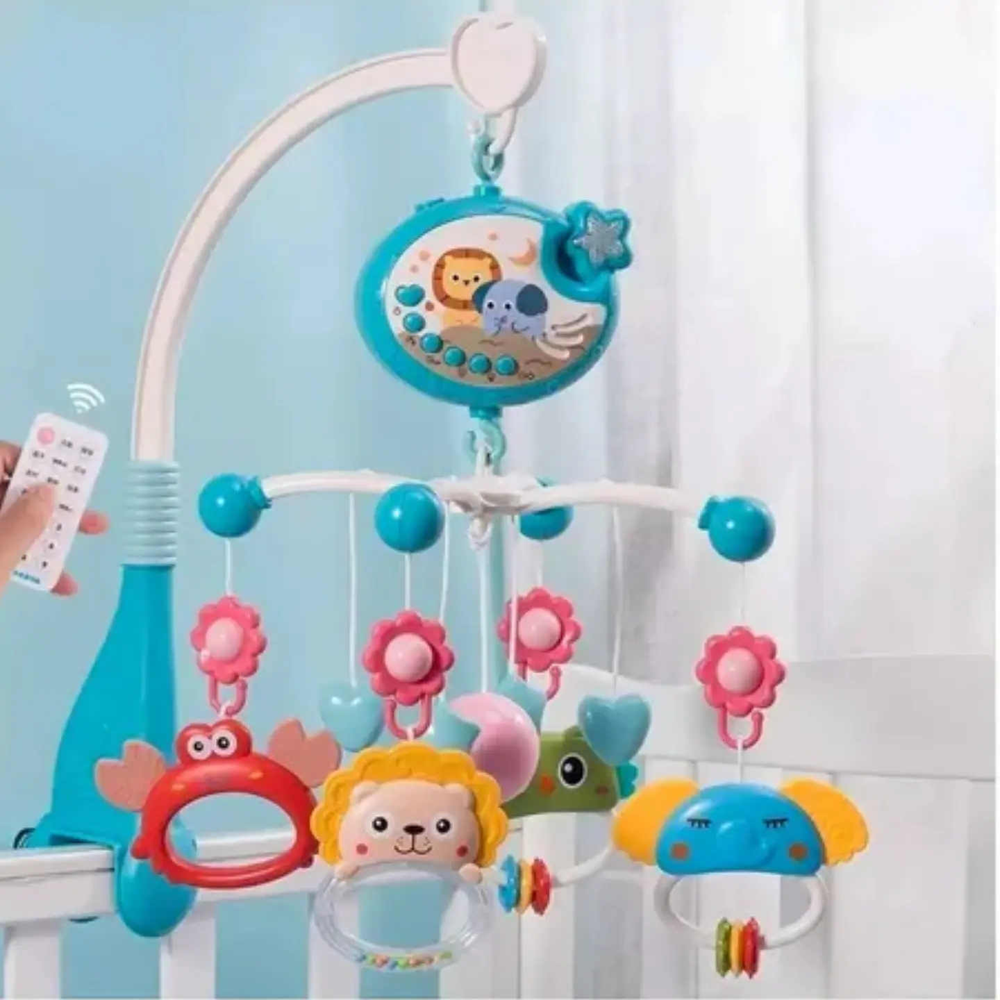 Movil Giratorio 360 Musical Relajante Para Cuna Bebés 2
