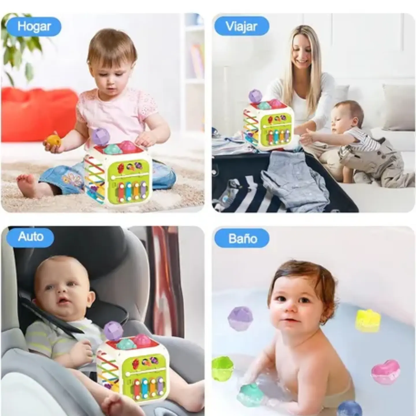 Cubo Para Bebé Juguete Interactivo Didactico Sensorial 3