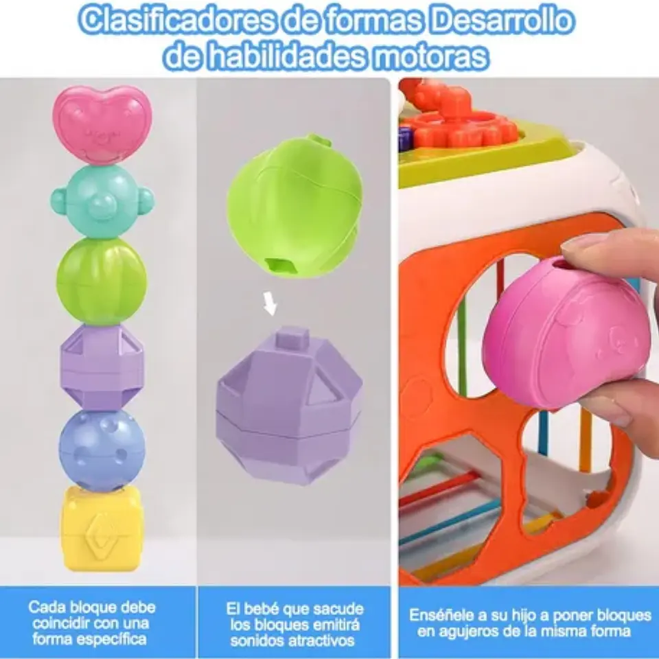 Cubo Para Bebé Juguete Interactivo Didactico Sensorial 5