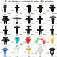 Kit 725 Piezas Clip Broche Retención Auto Fijación Tapabarro - Miniatura 5