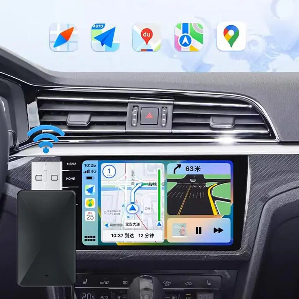 Adaptador Carplay Inalambrico USB Conexión Automática 4