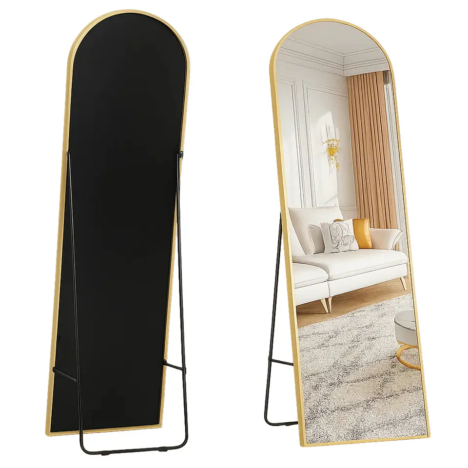 Espejo Ovalado Cuerpo Entero 160x50cm Con Base Plegable 2