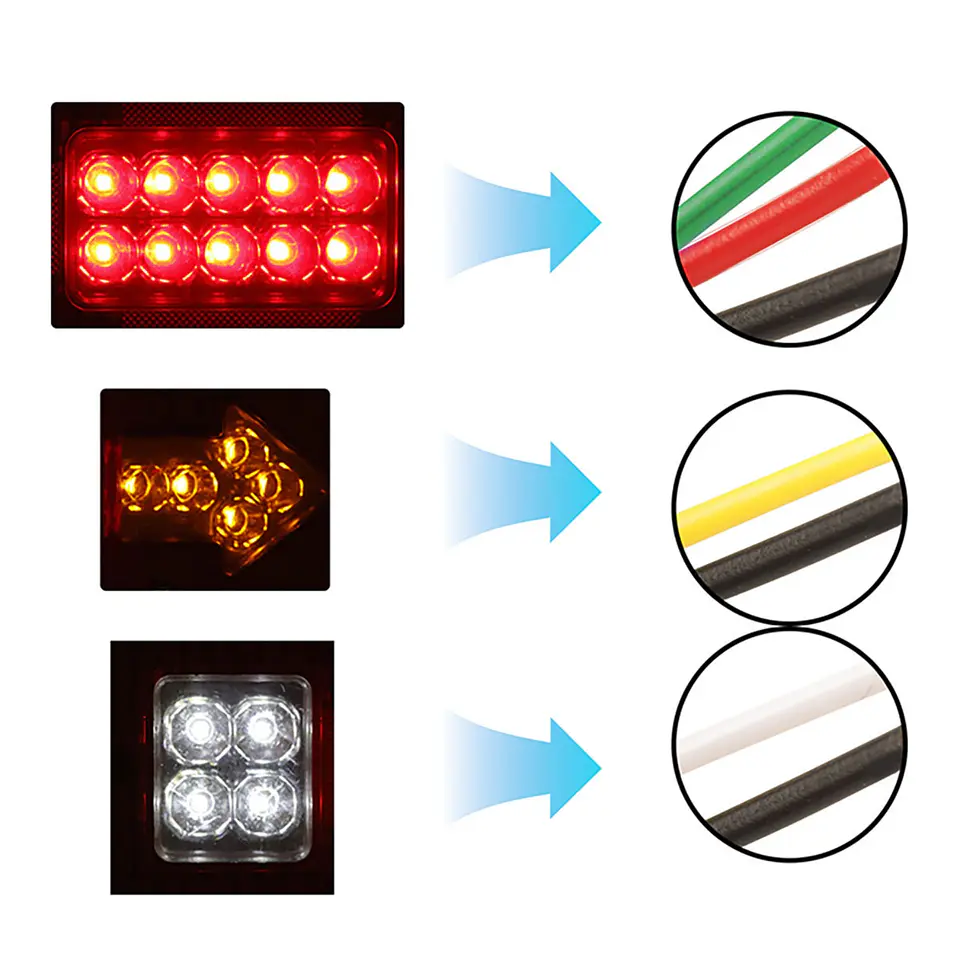 Kit 2 Focos Luz Led Trasera 12V Para Autos Camion Universal 4