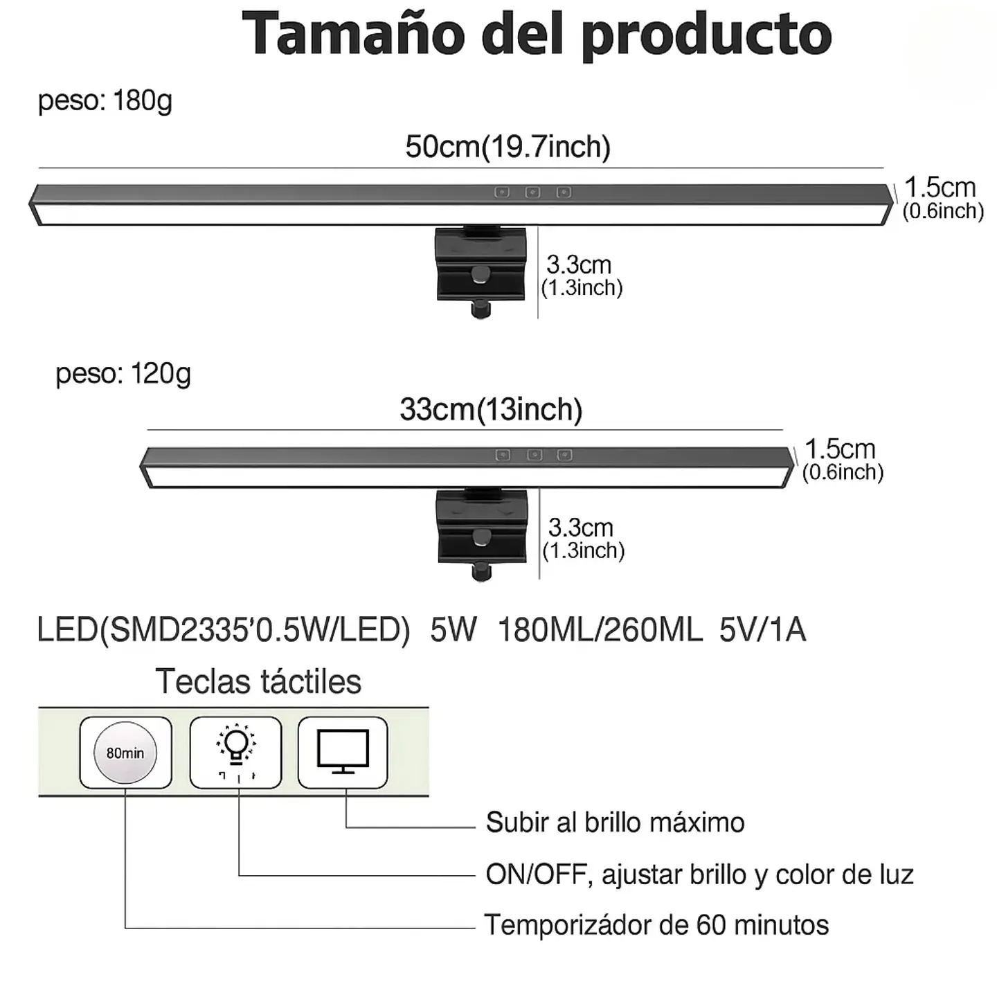 Barra De Luz Para Monitor PC 55cm Con Retroiluminación RGB 2