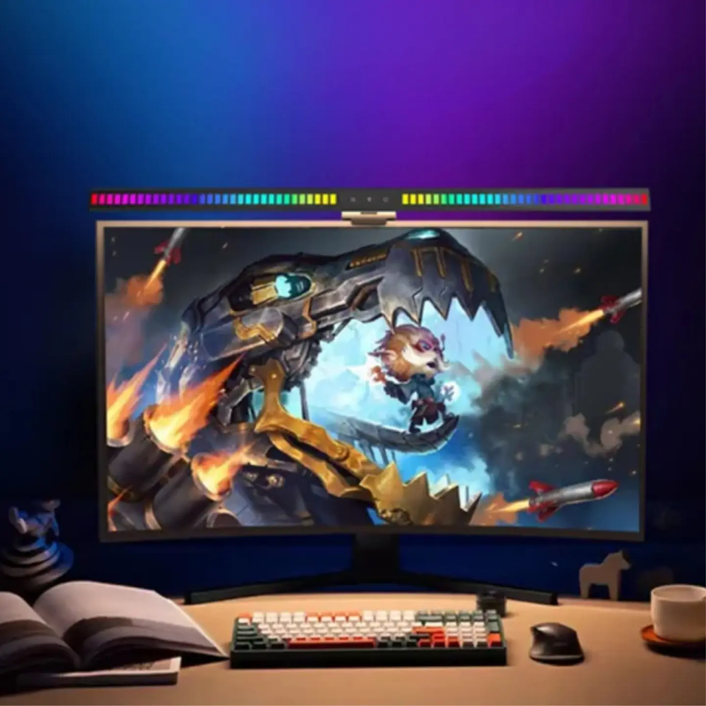 Barra De Luz Para Monitor PC 55cm Con Retroiluminación RGB 3