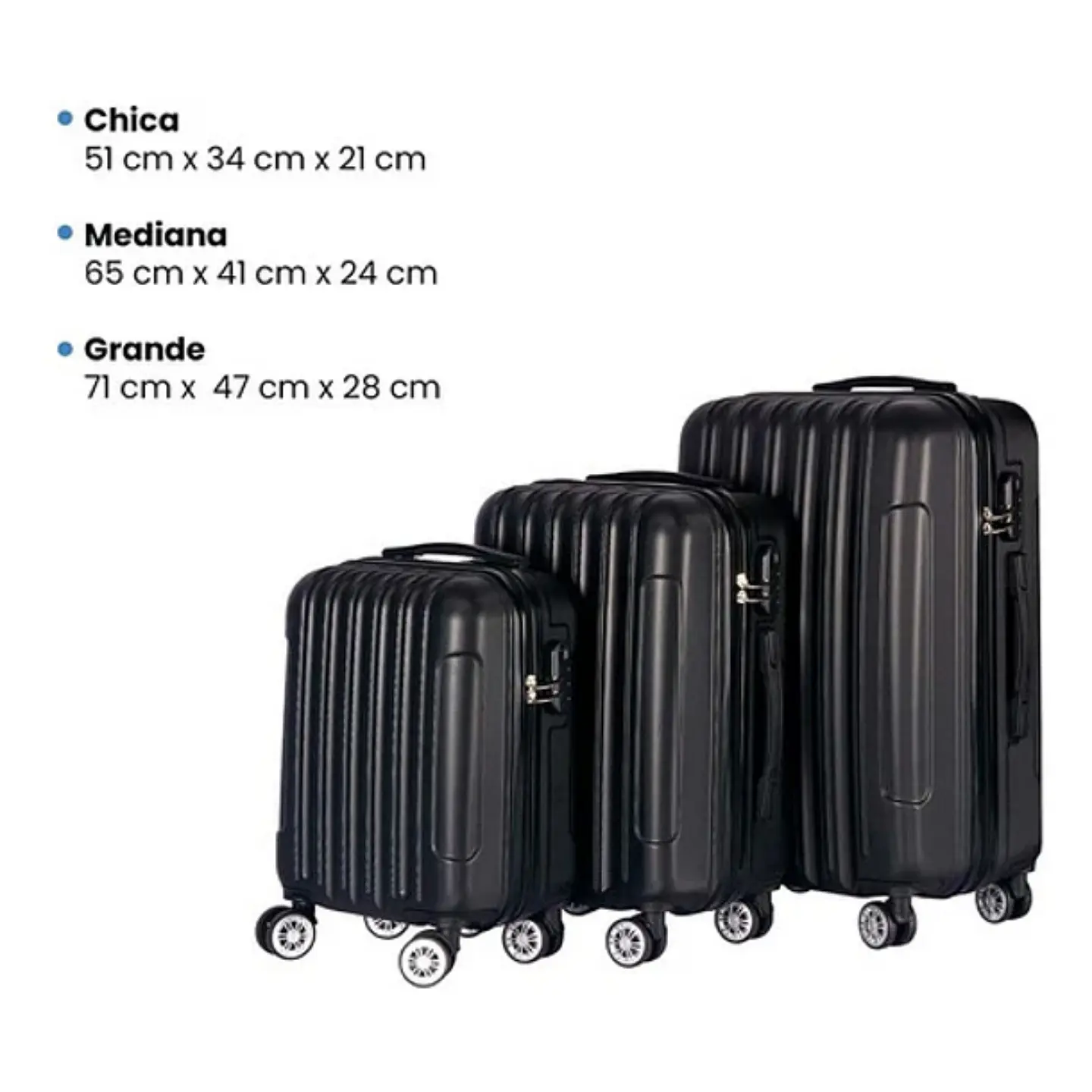 Maleta de Viaje Mediana Expandible Resistente Con Cerradura (Reacondicionado) 9