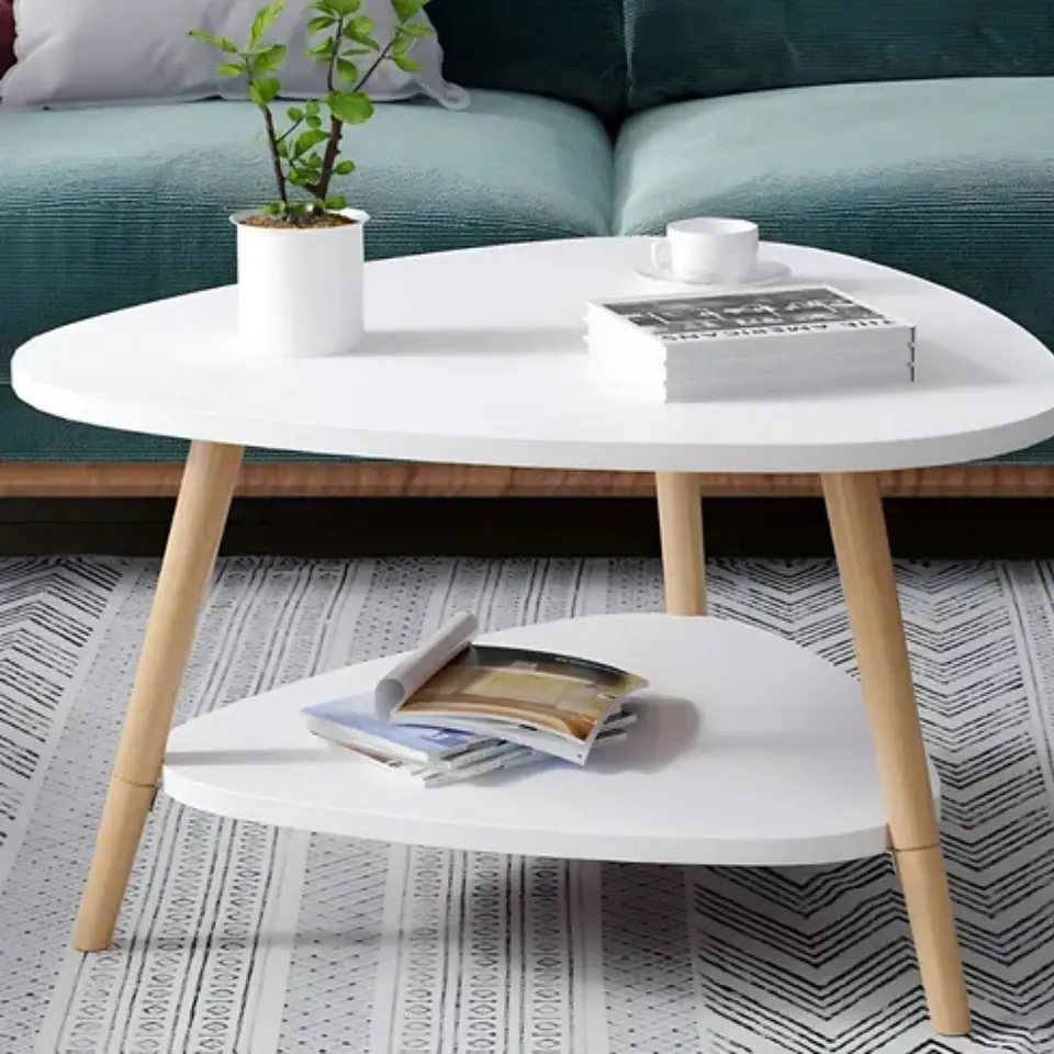 Mesa Centro Triangular 60x60x42cm Decoracion Nordica Moderna 2