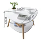 Mesa Centro Triangular 60x60x42cm Decoracion Nordica Moderna - Miniatura 3