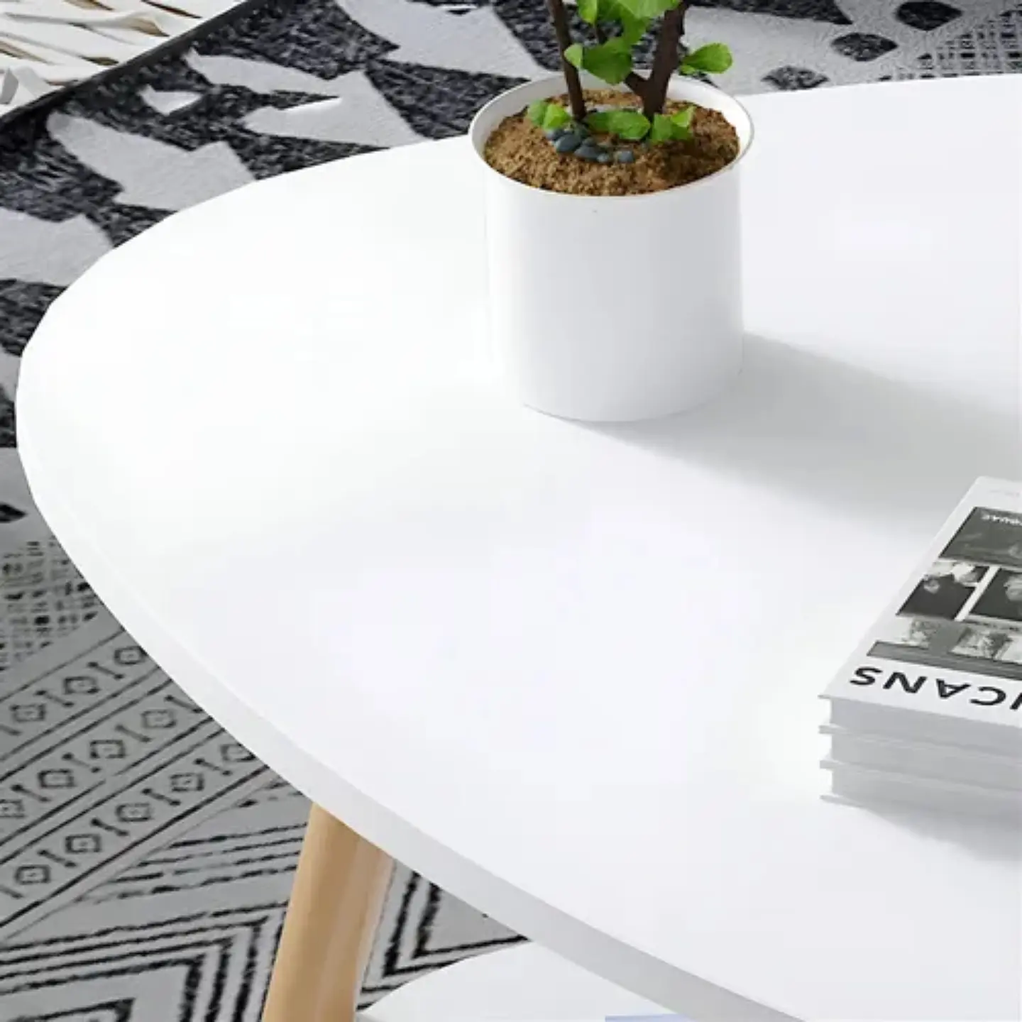 Mesa Centro Triangular 60x60x42cm Decoracion Nordica Moderna 4