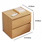 Pack 2 Velador Mesa De Noche Dos Cajones 41*30*32cm Moderno - Miniatura 7