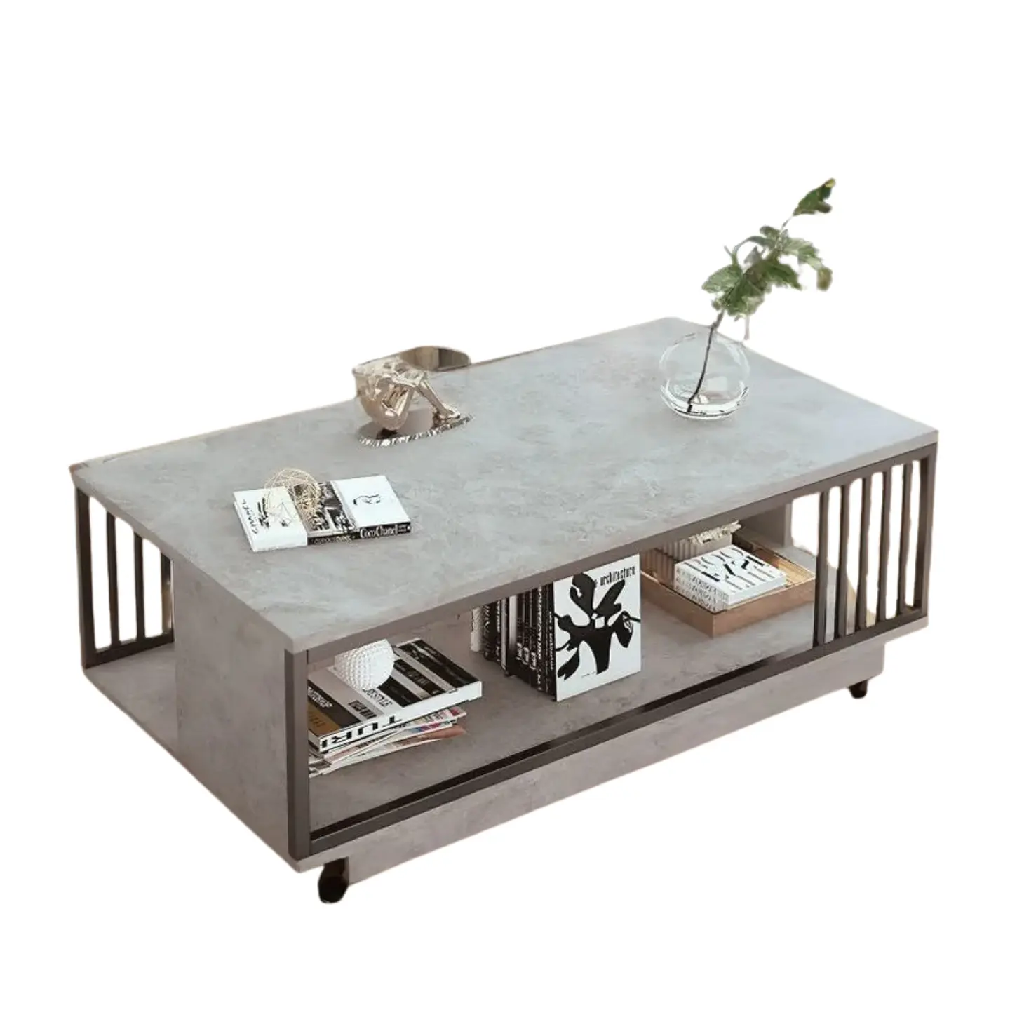 Mesa De Centro 2 Niveles 100x50x40 Living Hogar Decorativo 1