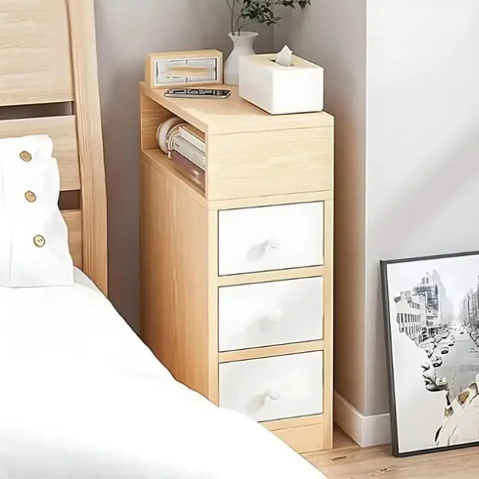 Cajonera Comoda 30x30x66cm Estante Mesa De Noche Velador 5