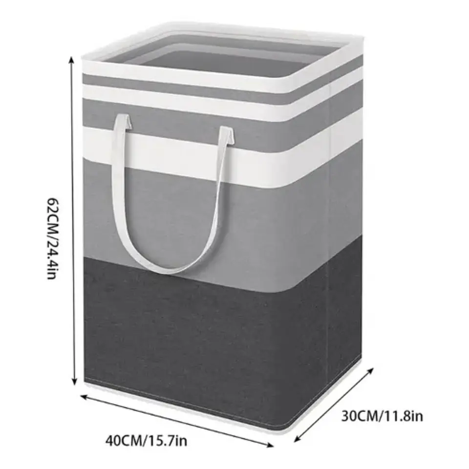 Cesta Canasto De Tela 75L 40x30x62 Para Ropa Lavanderia 2