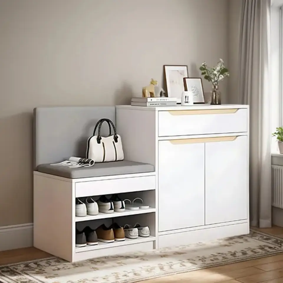 Zapatero Con Armario Cajon 110*24*80CM Organizador Moderno 2