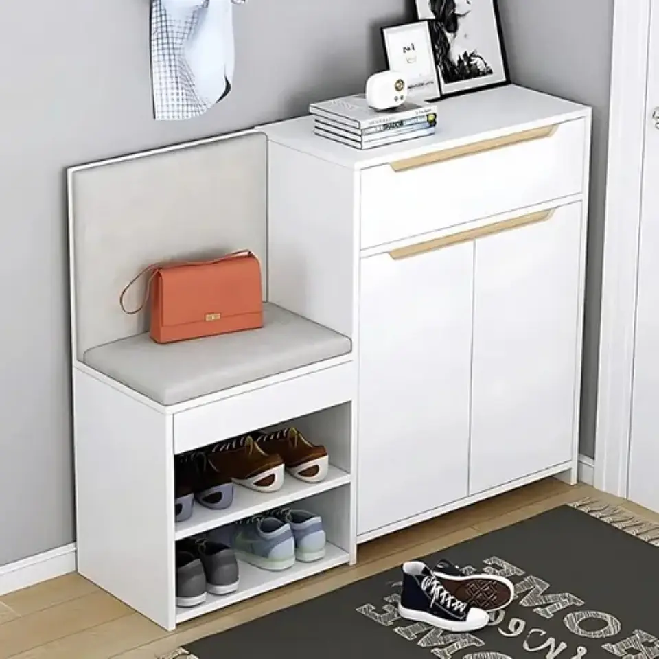 Zapatero Con Armario Cajon 110*24*80CM Organizador Moderno 3