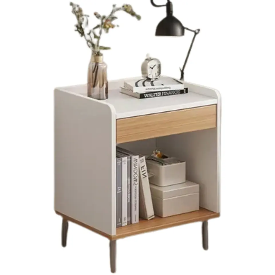 Velador Estante Con Cajon 45x40x60 Mesa De Noche Dormitorio 1