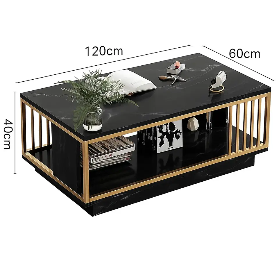 Mesa De Centro Sala De Estar 120X60X40 Hogar Living Moderna 2