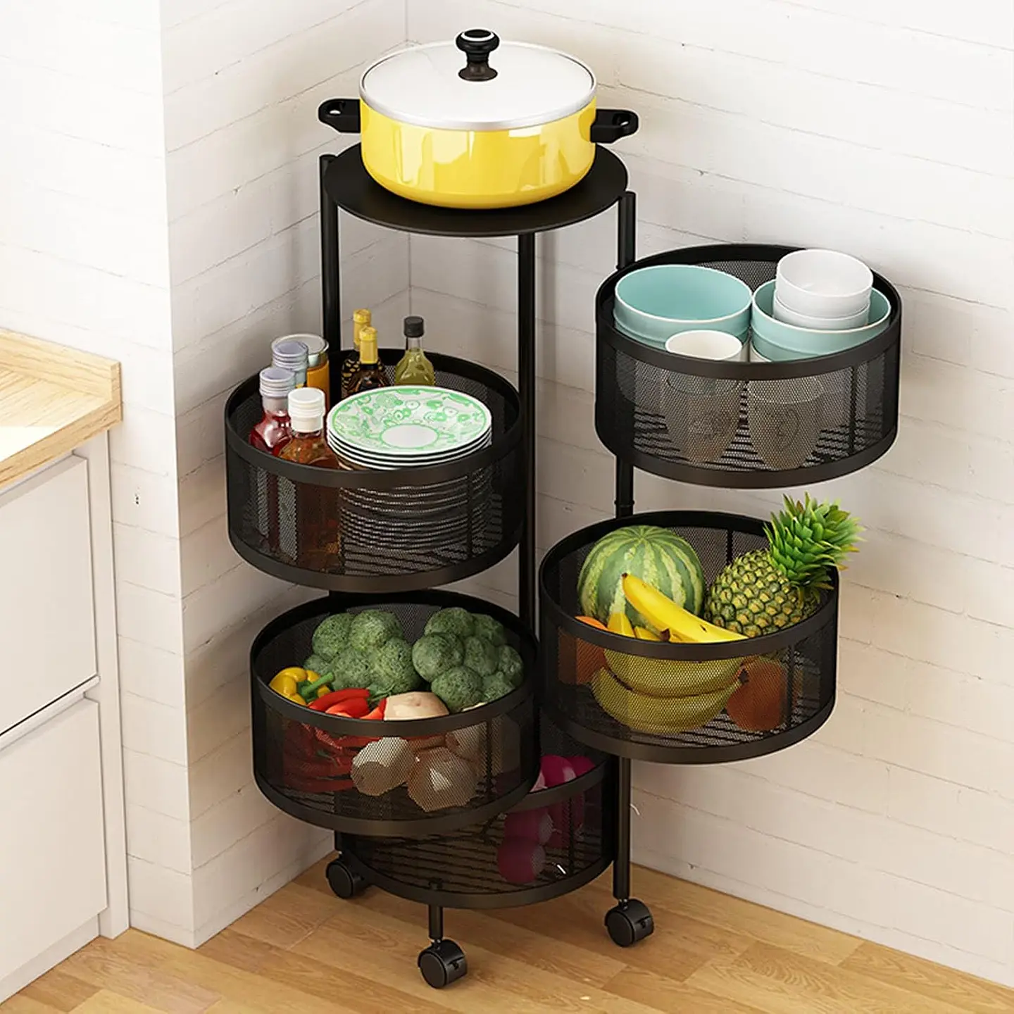 Carrito Organizador Para Cocina Con Ruedas 5 Niveles 4