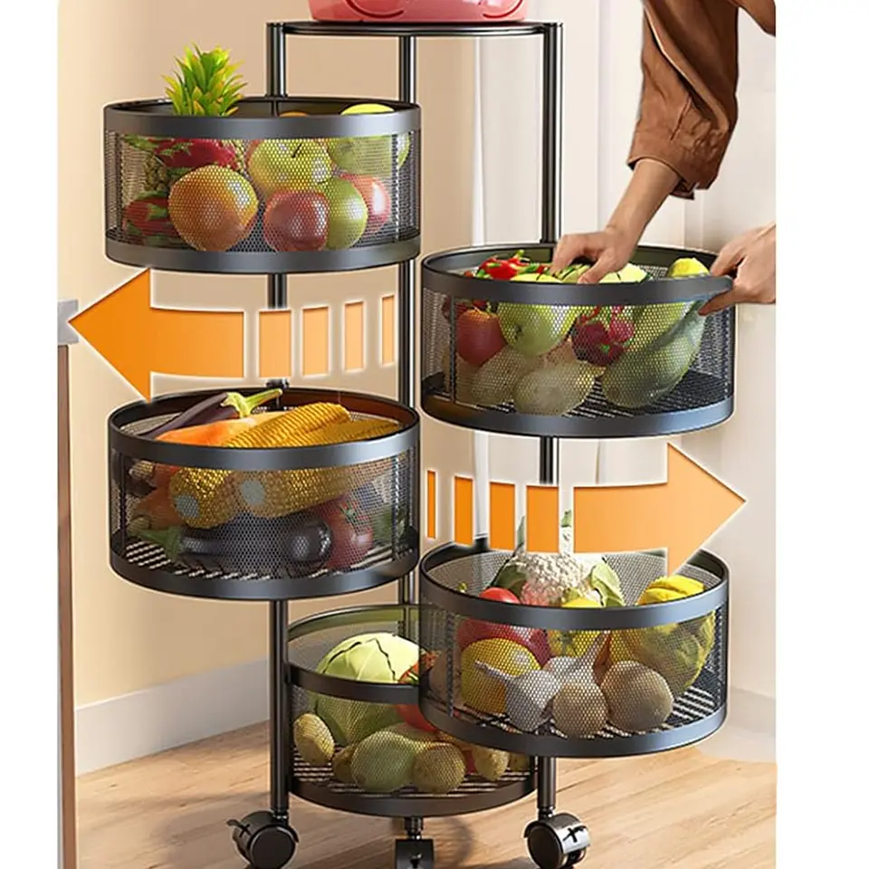Carrito Organizador Para Cocina Con Ruedas 5 Niveles 5