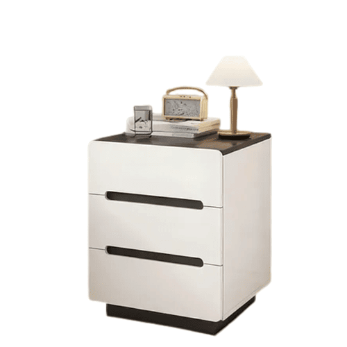 Velador Mesa De Noche 3 Cajones 41x41x59 Moderno
