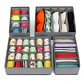 Set 4 Organizadores De Ropa Interior Plegable Armario - Miniatura 5