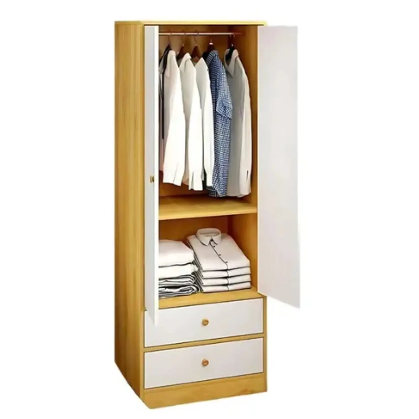 Armario Closet De Madera 60x40x180 Con 2 Puertas Dormitorio 1