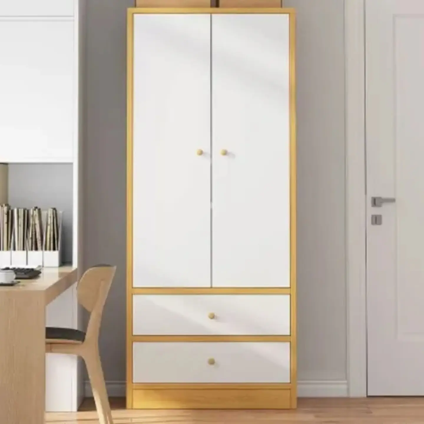 Armario Closet De Madera 60x40x180 Con 2 Puertas Dormitorio 2