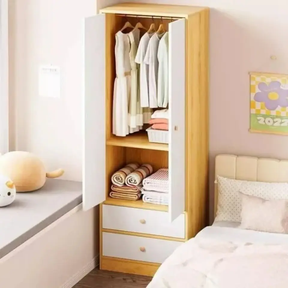 Armario Closet De Madera 60x40x180 Con 2 Puertas Dormitorio 3