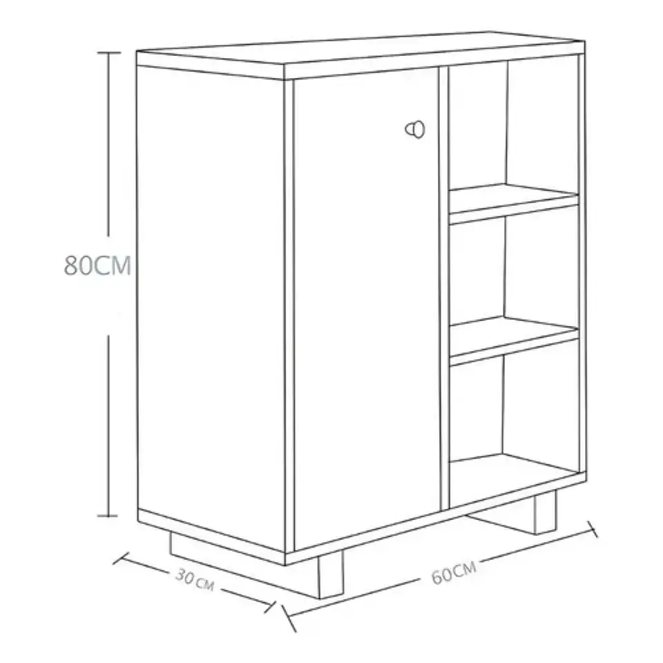 Estante De 3 Niveles Organizador Librero 60x30x80 Living 2