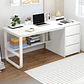 Escritorio Home Office 120x50x73.5 Estudio Con Cajones - Miniatura 2