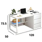 Escritorio Home Office 120x50x73.5 Estudio Con Cajones - Miniatura 3