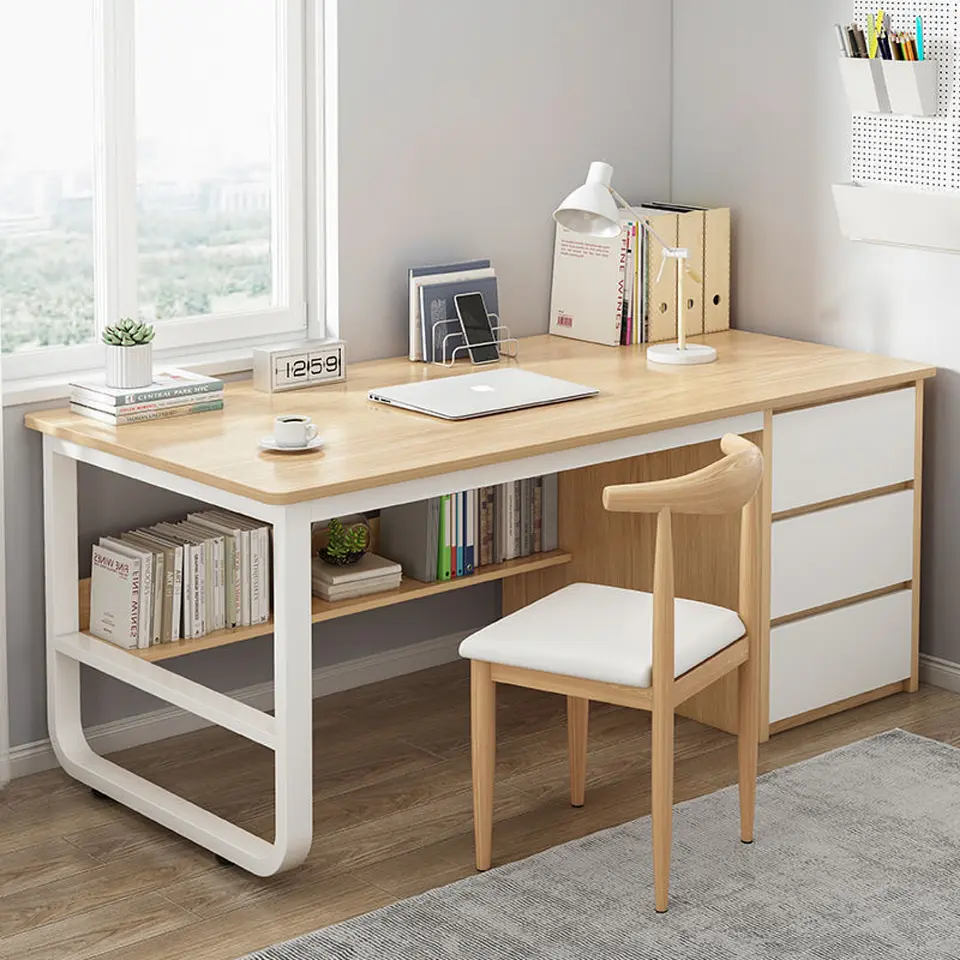 Escritorio Home Office 120x50x73.5 Estudio Con Cajones 7