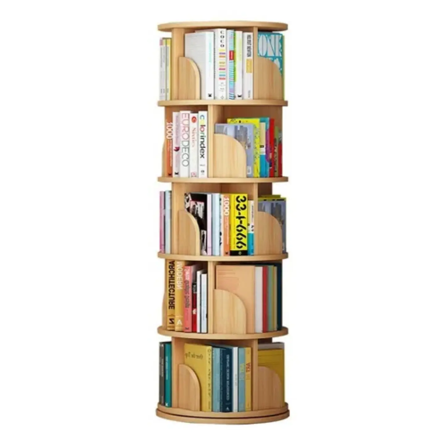 Biblioteca Giratoria 46x46x157 Librero Estante Circular 1