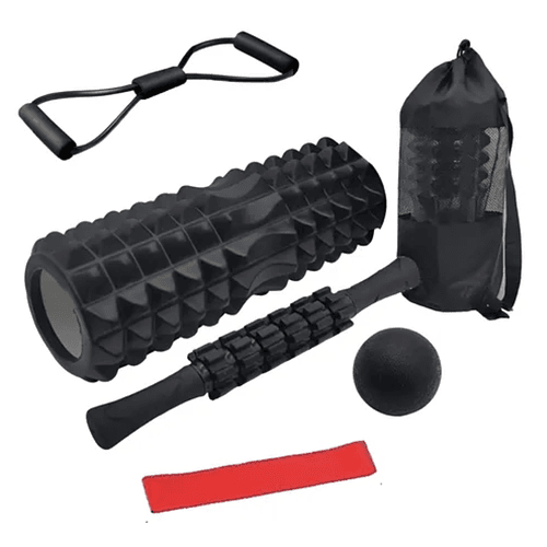 Rodillo Masaje Muscular Kit 6 Piezas Yoga Pilates Elongacion