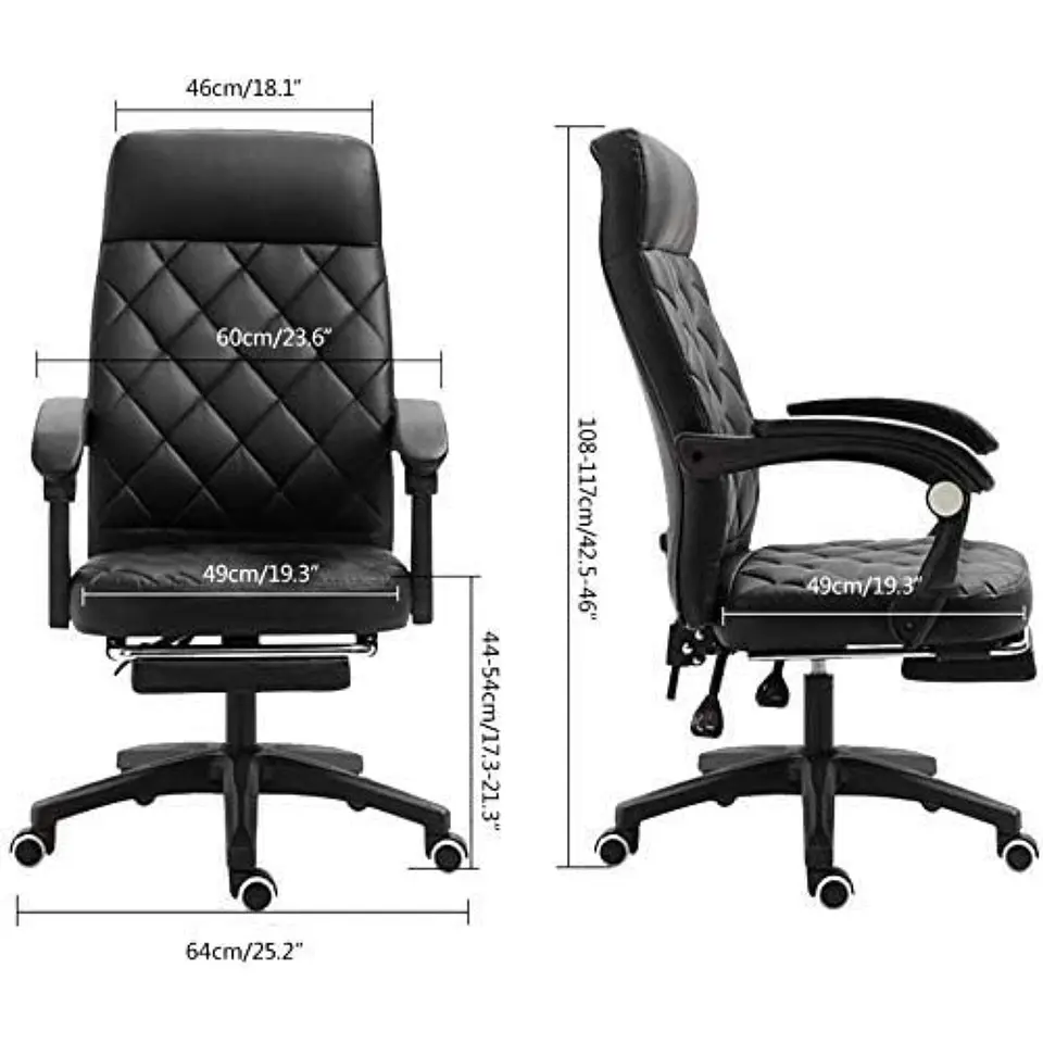 Silla De Oficina Escritorio Ejecutiva Con Reposapies 2