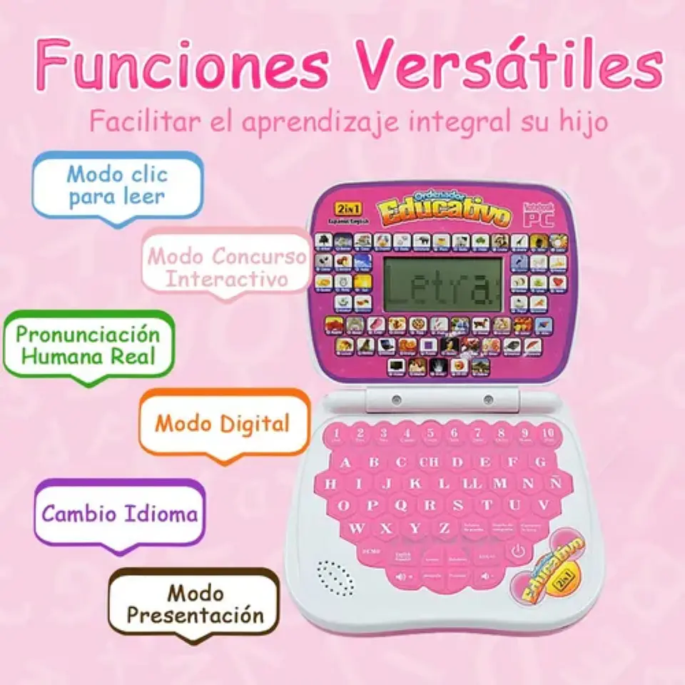 Computador Didactico Juguete Infantil Interactivo Para Niños 4